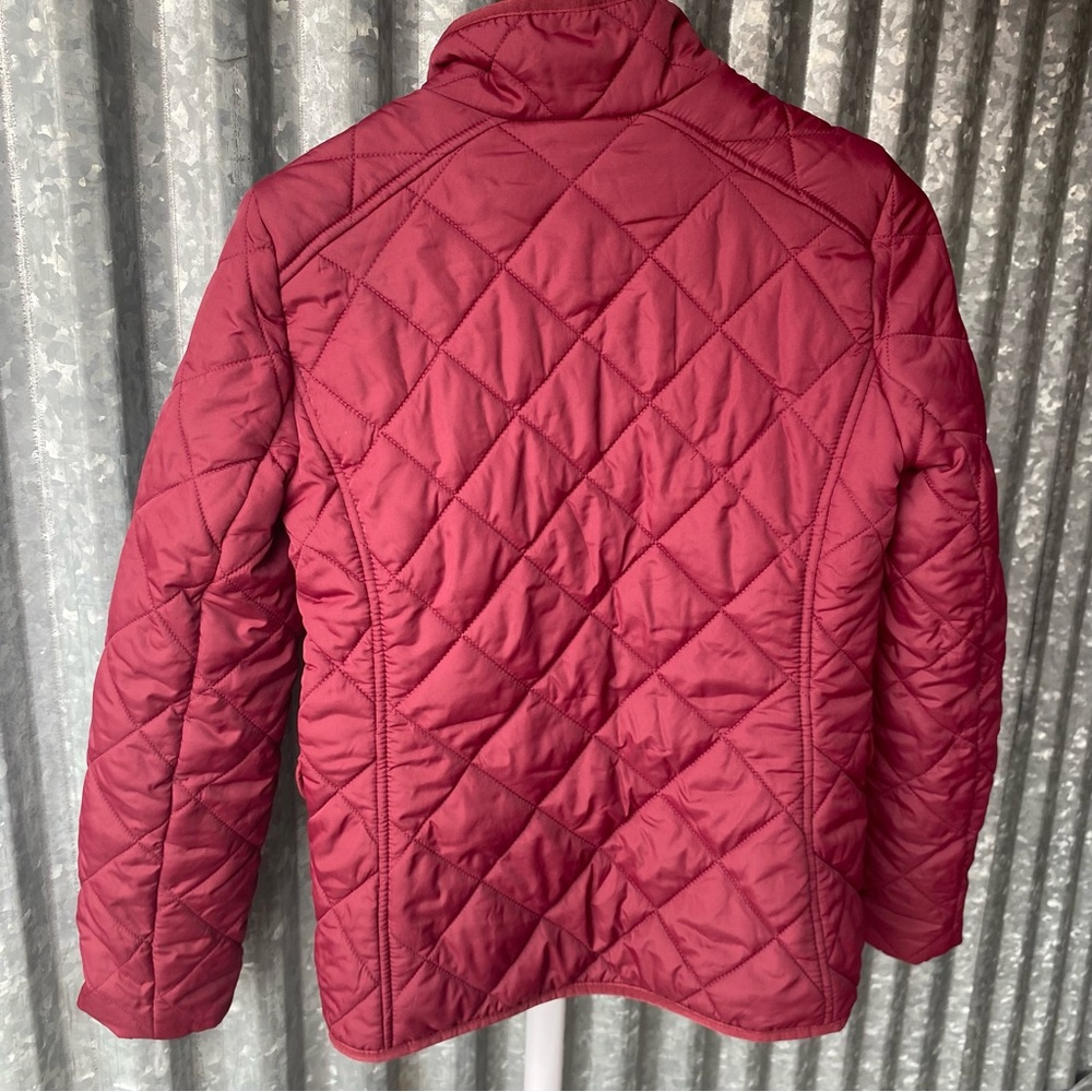 J. Crew Burgundy Red Quilted Puffer Jacket Size XXS - Picture 3 of 7